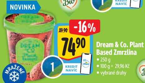 Dream & Co. Plant Based Zmrzlina, 250 g