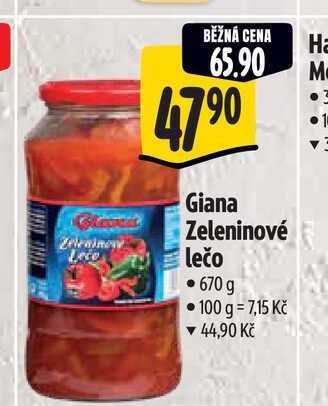   Giana Zeleninové lečo 670 g  