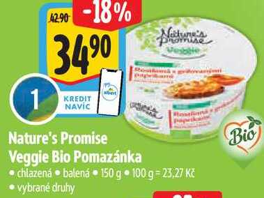 Nature's Promise Veggie Bio Pomazánka, 150 g