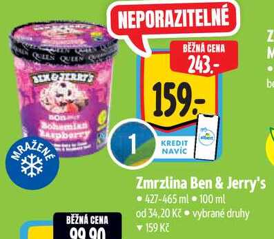 Zmrzlina Ben & Jerry's, 427-465 ml 