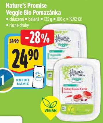 Nature's Promise Veggie Bio Pomazánka, 125 g