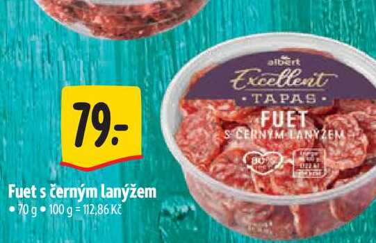 Fuet s černým lanýžem 70 g 