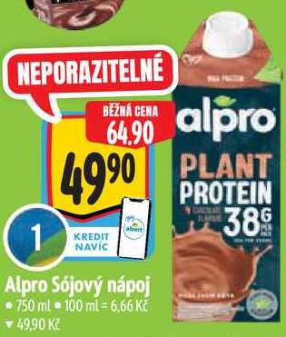 Alpro Sójový nápoj, 750 ml