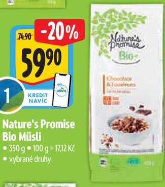 Nature's Promise Bio Müsli, 350 g