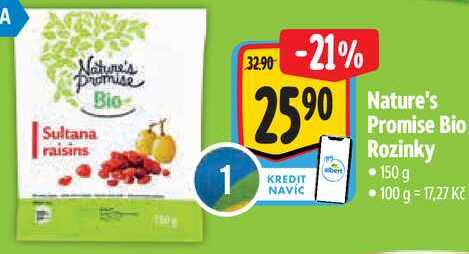 Nature's Promise Bio Rozinky, 150 g