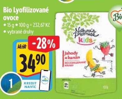Bio Lyofilizované ovoce, 15 g