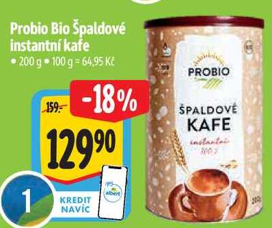 Probio Bio Špaldové instantní kafe, 200 g