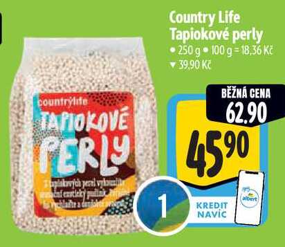 Country Life Tapiokové perly, 250 g