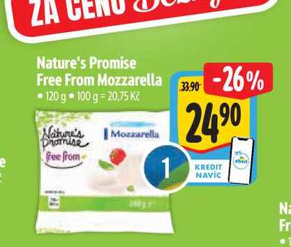   Nature's Promise Free From Mozzarella 120 g 