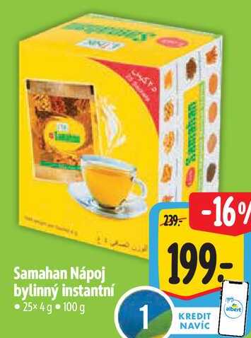 Samahan Nápoj bylinný instantní, 25x 4 g