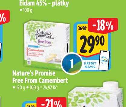   Nature's Promise Free From Camembert 120 g 