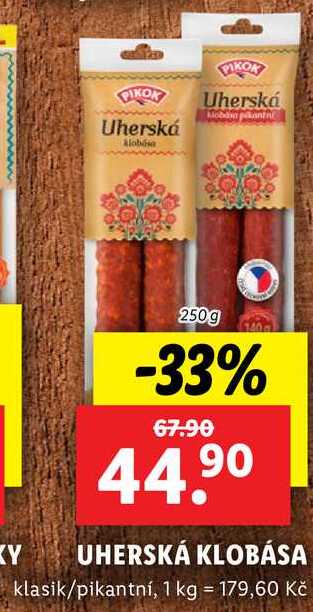 UHERSKÁ KLOBÁSA, 250 g