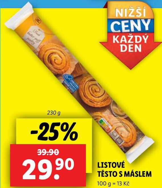 LISTOVÉ TĚSTO S MÁSLEM, 230 g