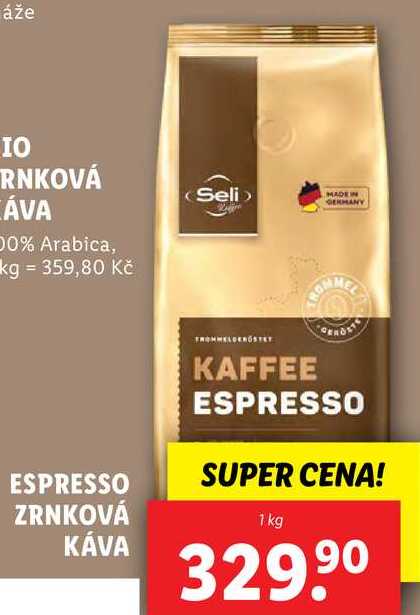 ESPRESSO ZRNKOVÁ KÁVA, 1 kg