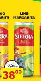 SIERRA LIME MARGARITA 0,25L míchaný nápoj