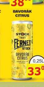 FERNET STOCK BAVORÁK CITRUS 0,25L míchaný nápoj
