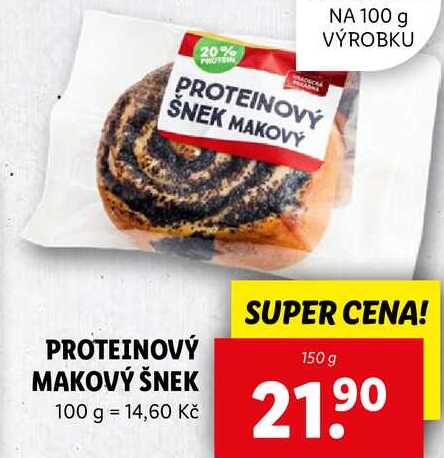 PROTEINOVÝ MAKOVÝ ŠNEK, 150 g