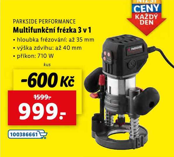 Multifunkční frézka 3 v 1 