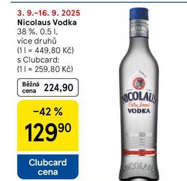 Nicolaus Vodka 38 %, 0,5 l