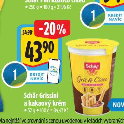  Schär Grissini a kakaový krém 52 g  