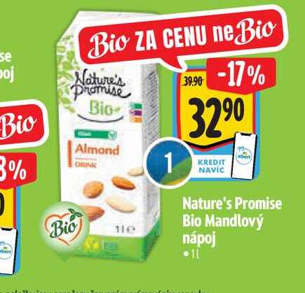   Nature's Promise Bio Mandlový nápoj • 1 l