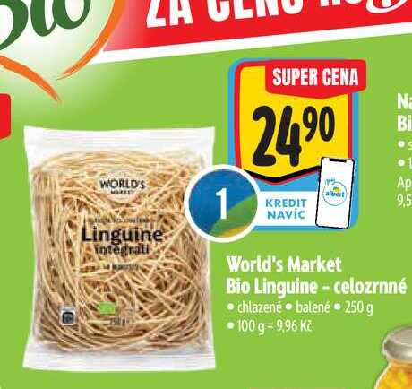 World's Market Bio Linguine - celozrnné  250 g