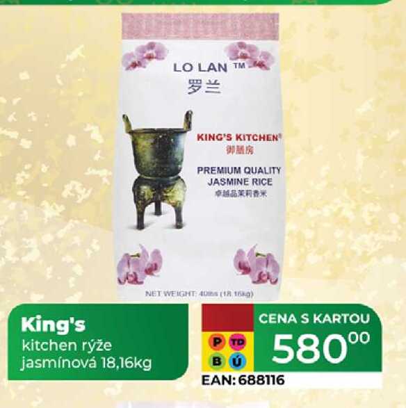 King's kitchen rýže jasmínová 18,16kg 