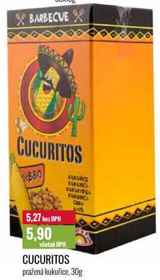 CUCURITOS pražená kukuřice, 30g 