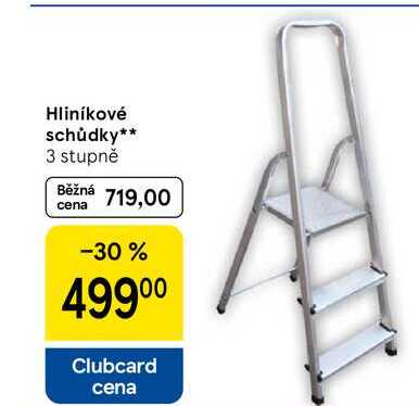 Hliníkové schůdky, 3 stupně 