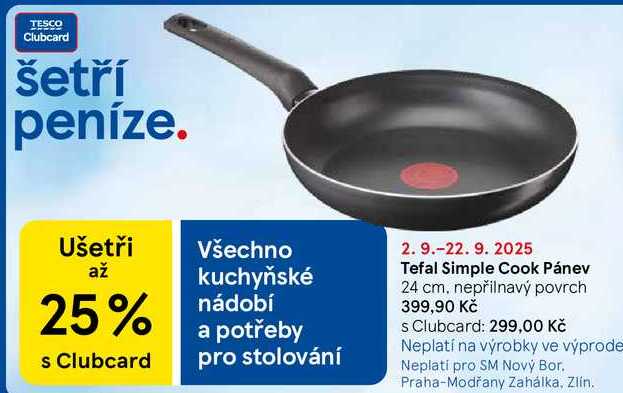 Tefal Simple Cook Pánev, 24 cm, nepřilnavý povrch 