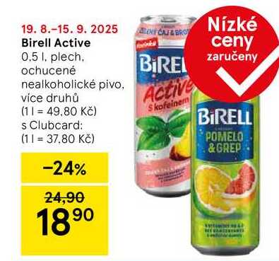 Birell Active, 0,5 l, plech