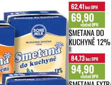 SMETANA DO KUCHYNĚ 12% 1l