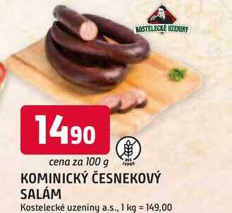KOMINICKÝ ČESNEKOVÝ SALAM 100g