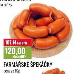 FARMÁŘSKÉ ŠPEKÁČKY cena za 1Kg 