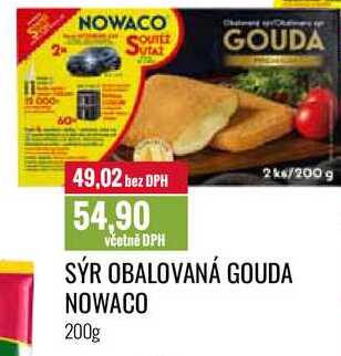 SÝR OBALOVANÁ GOUDA NOWACO 200g 
