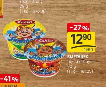 SMETÁNEK různé druhy 80 g 