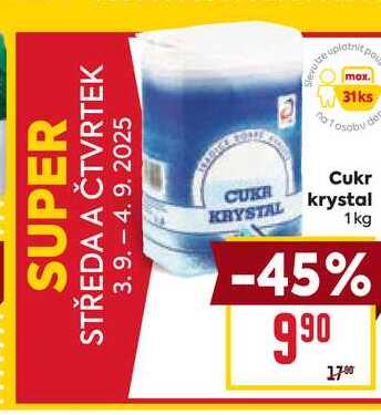 Cukr krystal 1kg
