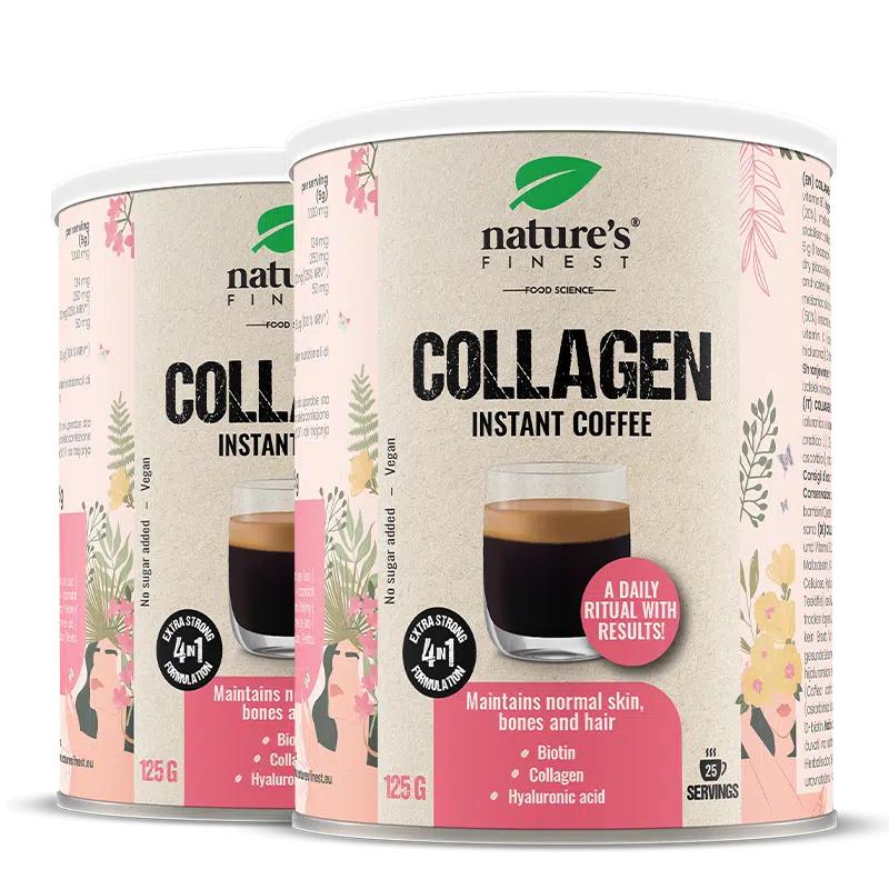 Collagen Coffee 1+1 | Bojujte proti vráskám | Kolagen | Kyselina hyaluronová | Biotin | Hydratace pleti | Redukce vrásek | Premium Arabica