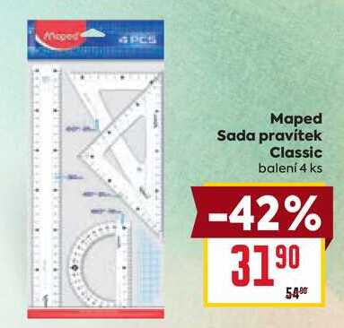 Maped Sada pravítek Classic balení 4 ks 