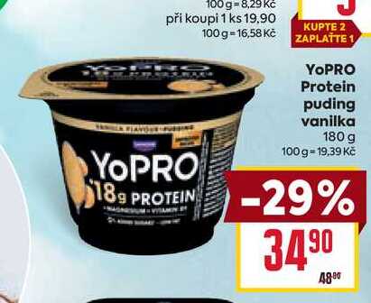 YOPRO Protein puding vanilka 180 g 