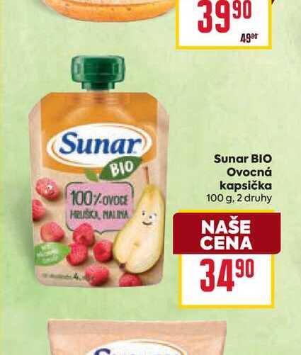 Sunar BIO Ovocná kapsička 100g