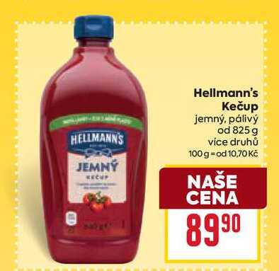 Hellmann's Kečup jemný, pálivý od 825 g 