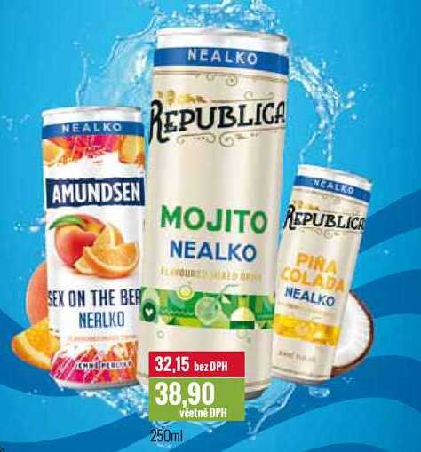 SEX ON THE BEACH, MOJITO, PIŇA COLADA nealko 250ml