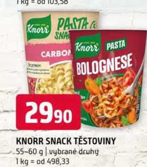  KNORR SNACK TĚSTOVINY 55-60 g