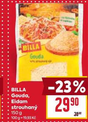 BILLA Gouda, Eidam strouhaný 150 g 