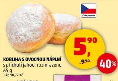 KOBLIHAS OVOCNOU NÁPLNÍ s příchutí jahod, 65 g