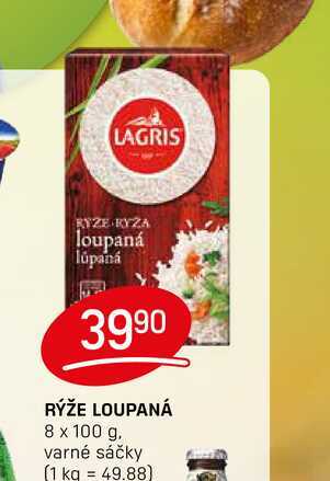 RÝŽE LOUPANÁ 8 x 100g varné sáčky 