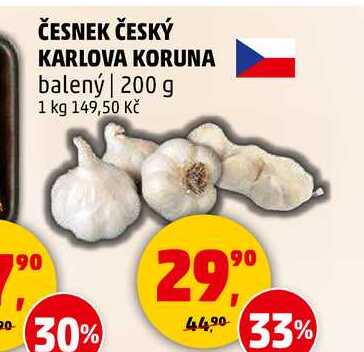 ČESNEK ČESKÝ KARLOVA KORUNA balený, 200 g