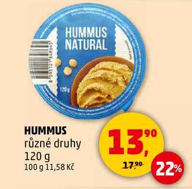 HUMMUS různé druhy, 120 g 