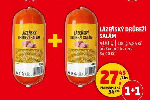 LÁZEŇSKÝ DRŮBEŽÍ SALAM, 400 g 